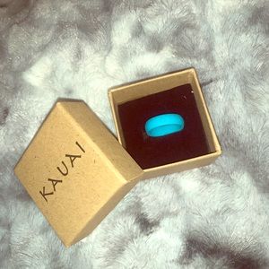 Kauai Silicone Turquoise wedding rings